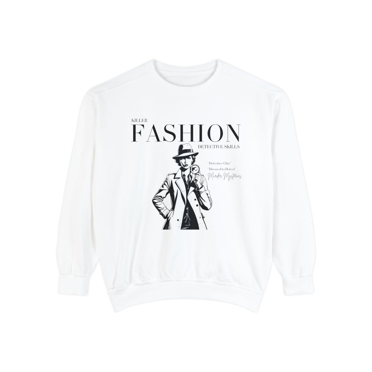 killer fashion detective skills black text