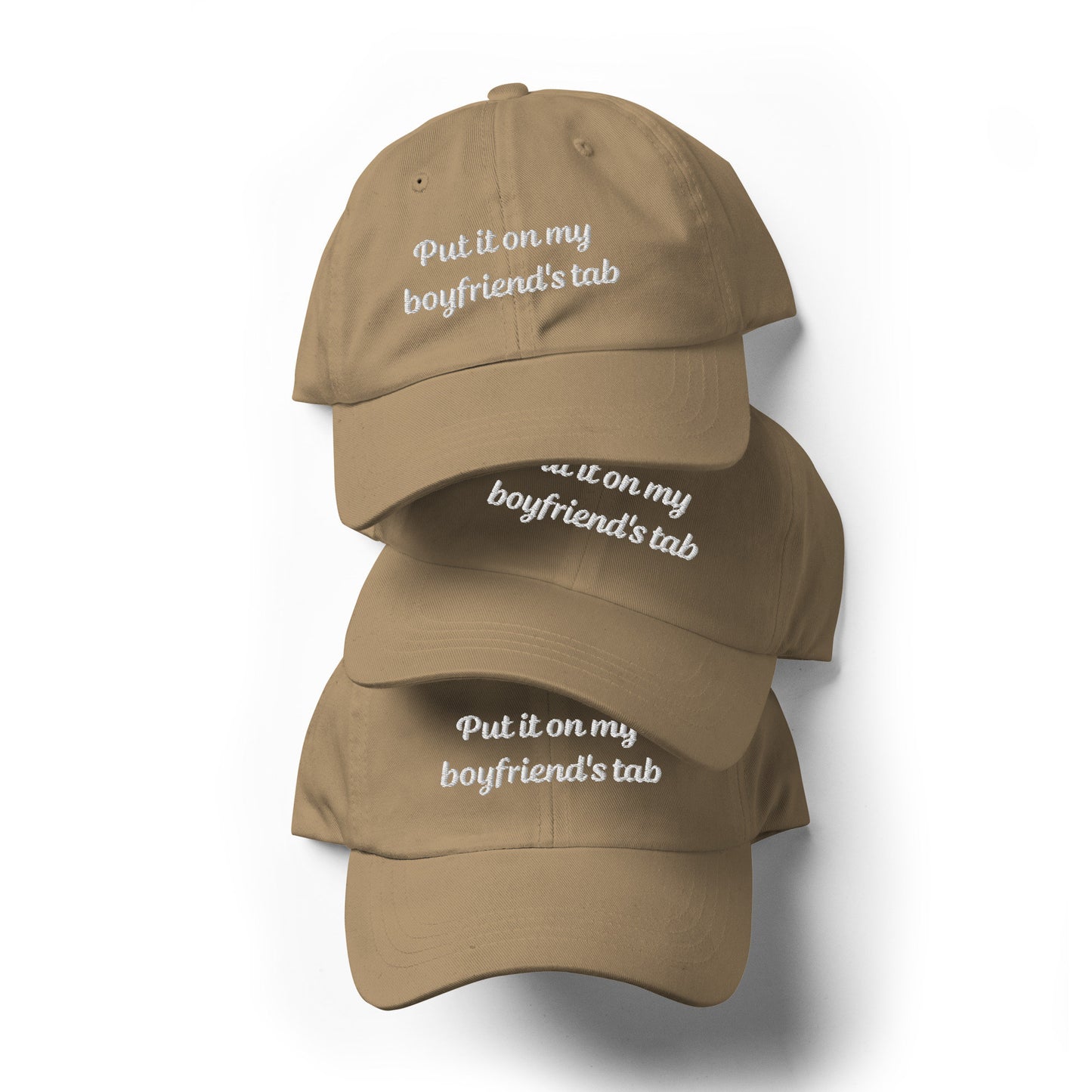 Put It On My Boyfriends Tab Hat, Funny Dad Hat, Gift for Girlfriend, Embroidered Hat, Gift For, Funny Boyfriend Cap, Sarcasm Dad Hat