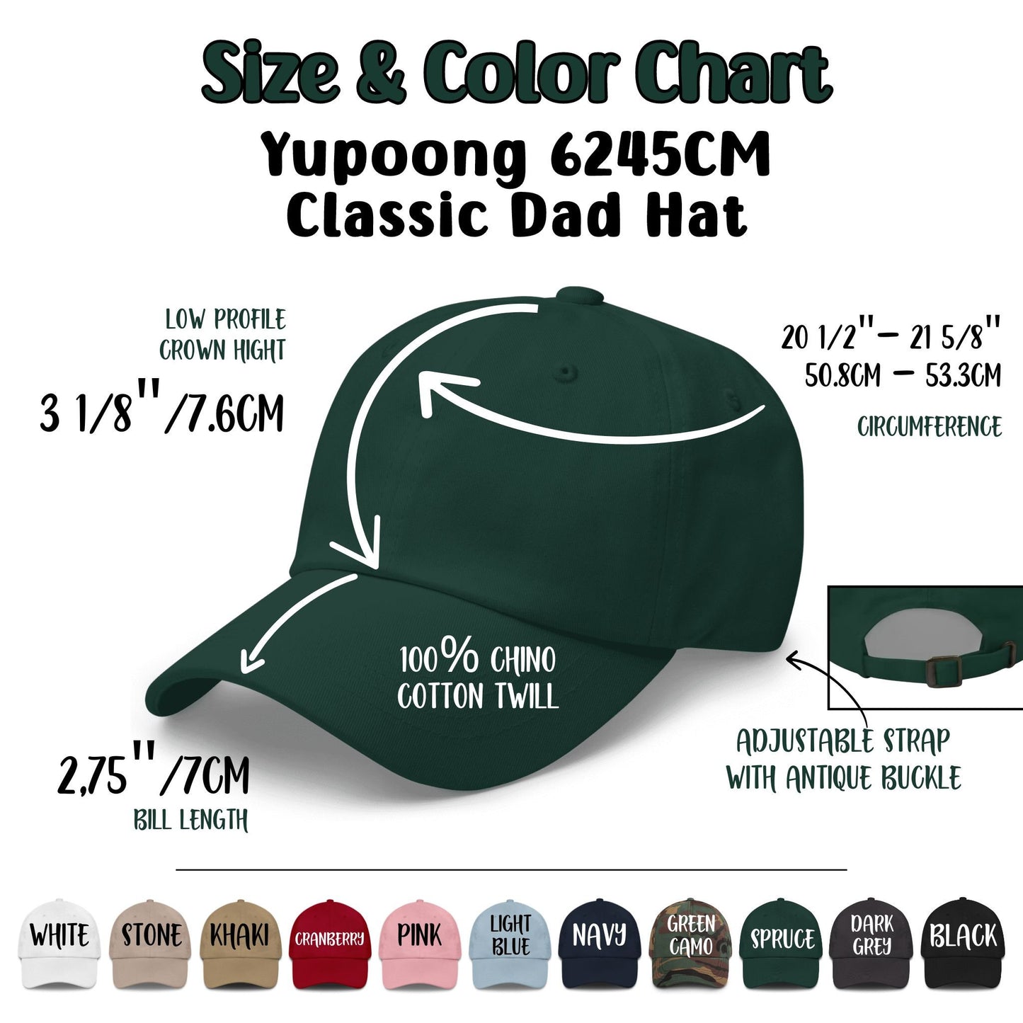 Yupoong 6245CM Classic Dad Hat with low profile, adjustable strap, and various colors. Ideal for dad gifts, wife gifts, or funny sarcastic hats. Versatile, stylish, and perfect for vintage lovers.