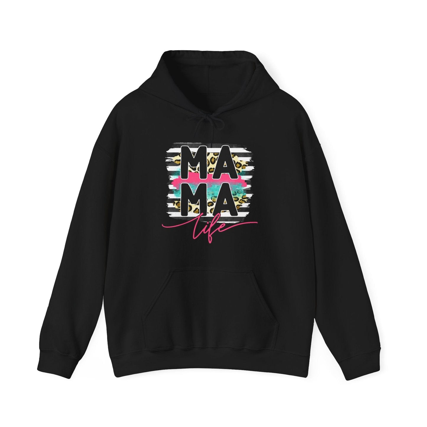 Celebrate motherhood with the ‘Mama Life’ hooded sweatshirt, featuring a beautiful blend of floral design and modern typography, a warm Mother's Day gift for cherished moms – available now at D1gital Emporium US.