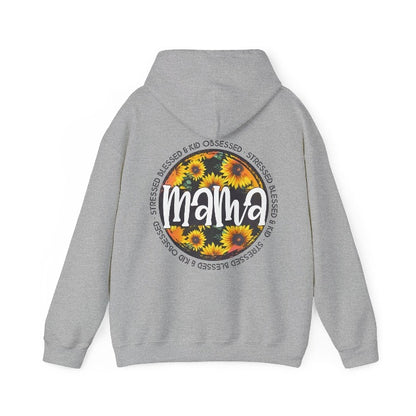 Celebrate motherhood with the ‘Mama, Stressed & Kid Obsessed’ hooded sweatshirt, featuring a beautiful blend of floral design and modern typography, a warm Mother's Day gift for cherished moms – available now at D1gital Emporium US.