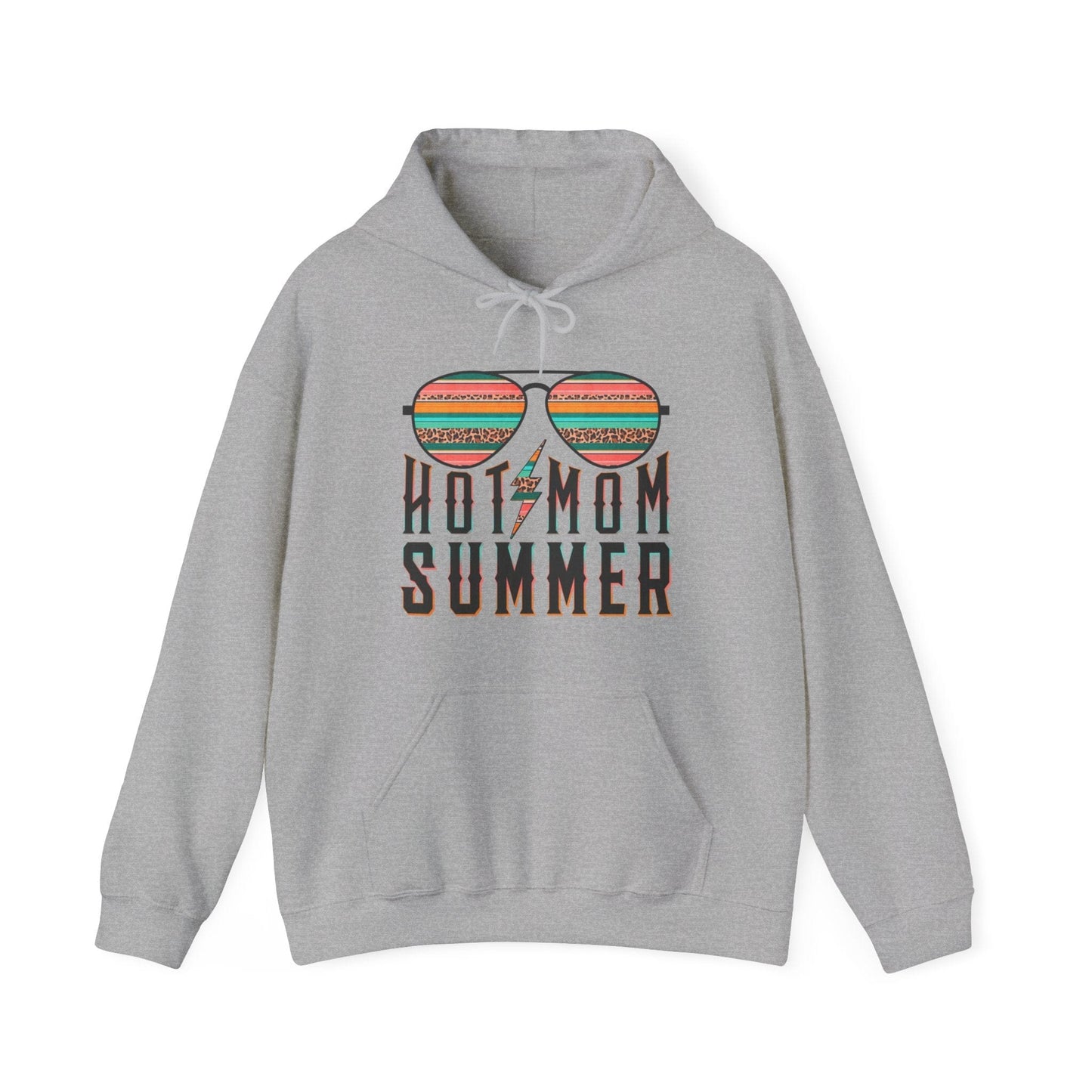 Snuggle up with the ‘Hot Mom Summer’ retro hooded sweatshirt featuring a sunglasses and thunderbolt, the ideal blend of comfort and empowerment for Mother's Day – exclusively at D1gital Emporium US.