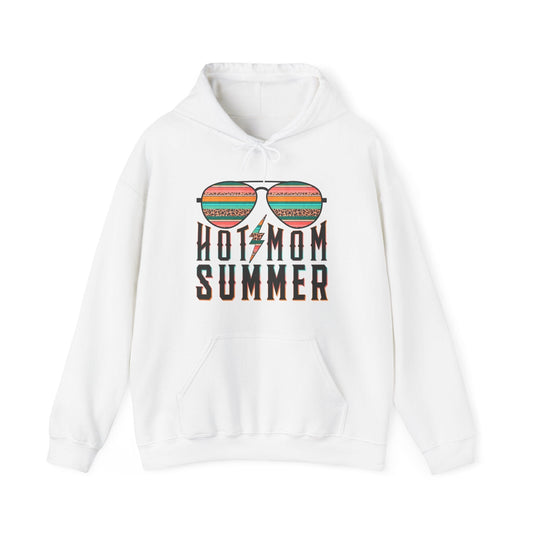 Snuggle up with the ‘Hot Mom Summer’ retro hooded sweatshirt featuring a sunglasses and thunderbolt, the ideal blend of comfort and empowerment for Mother's Day – exclusively at D1gital Emporium US.
