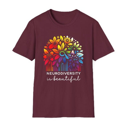Colorful Autism Awareness Unisex T-Shirt - Embrace Neurodiversity with our Softstyle Tee | D1gital Emporium US.