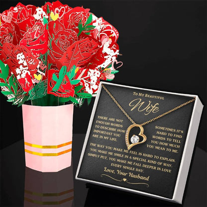 Romantic Forever Love Flower Jewelry Bundle for wives, capturing the essence of eternal love with beautifully crafted floral designs, available exclusively at D1gital Emporium.