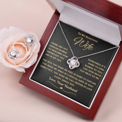 Romantic Love Knot Earring Set for Wives, an ideal gift for anniversaries and Valentine's Day, symbolizing everlasting love, exclusively from D1gital Emporium US.