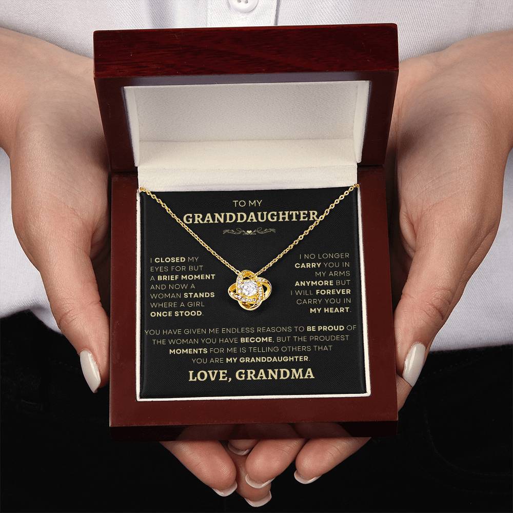 Treasured Loveknot Necklace in Gift Box: Perfect Granddaughter Gift from Grandma - Discover it at D1gital Emporium US