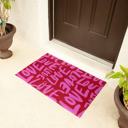 Cherish Every Entrance with Our 'Love' Valentine's Day Welcome Mat – A Bold and Cheery Addition to Your Home, Perfect for Greeting Visitors with a Message of Affection. Available Now at D1gital Emporium US!