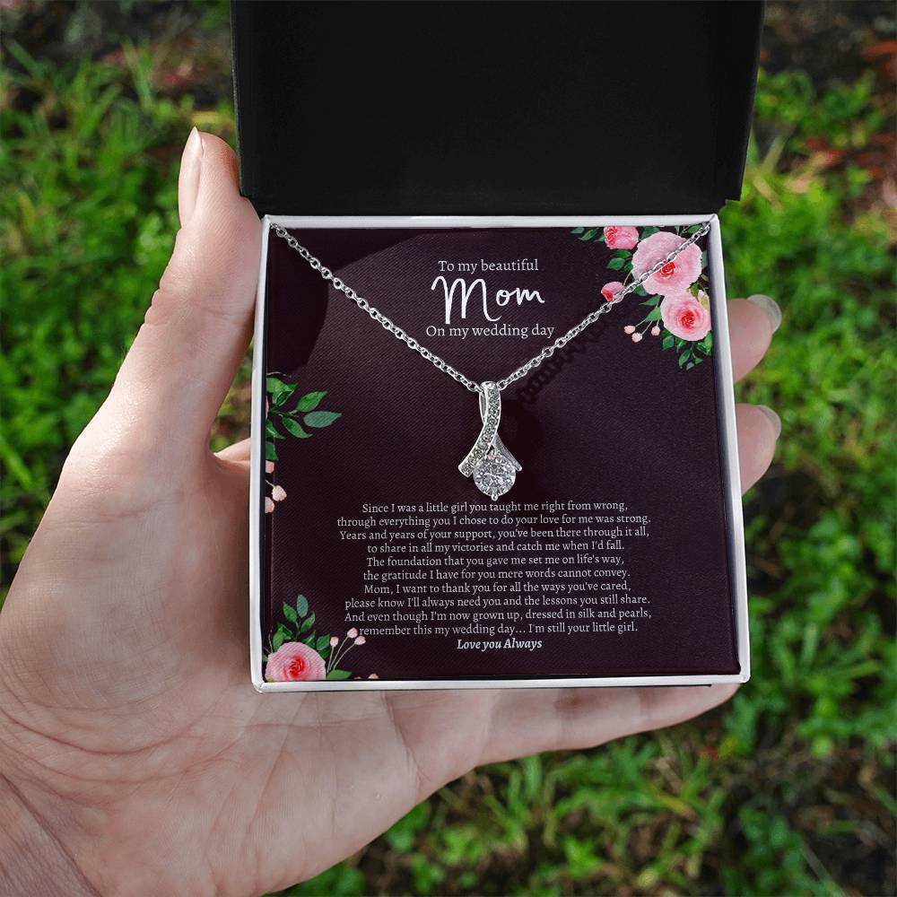 ShineOn Fulfillment Jewelry To My Beautiful Mom, On My Wedding Day - Alluring Beauty Necklace