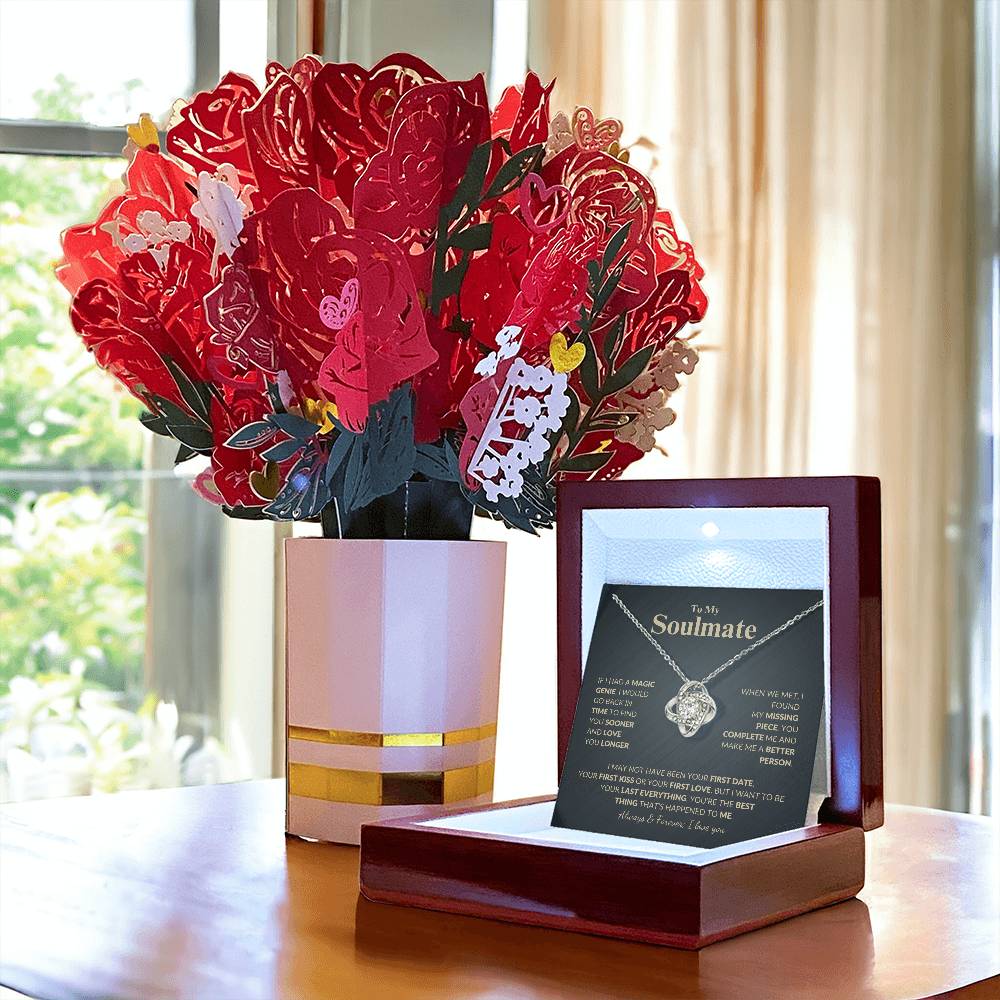 Exclusive To Soulmate Loveknot Flowers Bundle - Perfect Romantic Gift | D1gital Emporium US