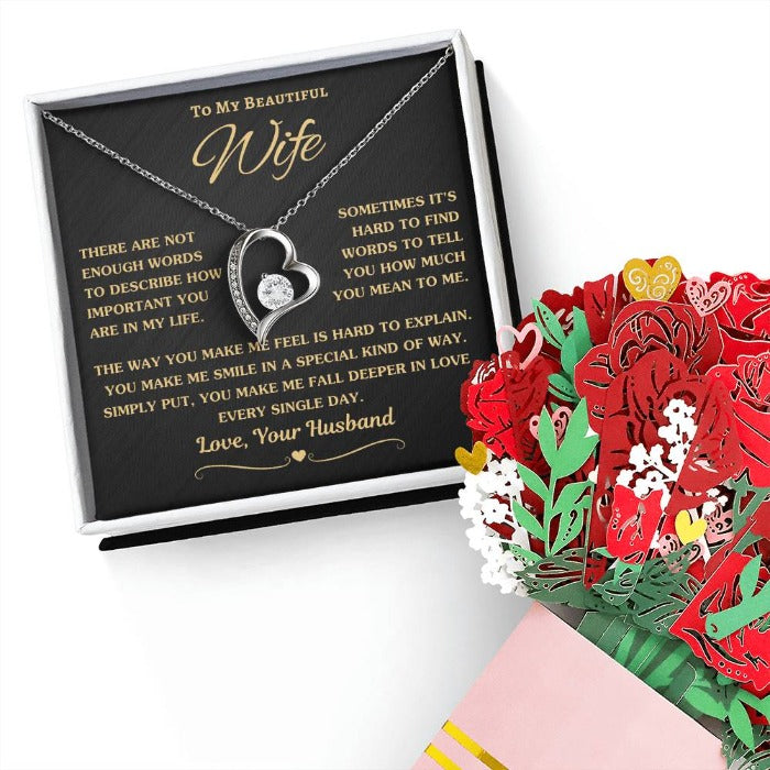 Elegant Forever Love Flower Jewelry Bundle, a romantic gift set for wives, featuring exquisite floral-themed pieces that symbolize eternal love, exclusively at D1gital Emporium.