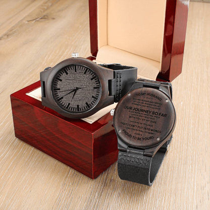 Unique Engraved Wooden Watch for Husband - Perfect Personalized Gift | D1gital Emporium US